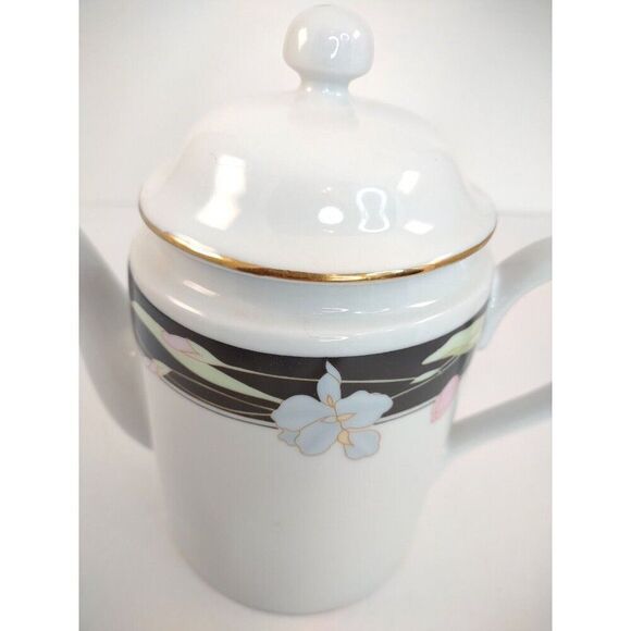 Fairfield Vanessa Fine China Teapot and Lid White Floral Handle Spout - Picture 16 of 16